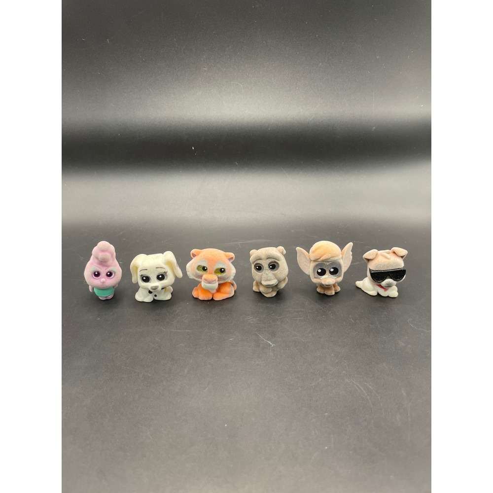 Disney Doorables Flocked Series Lot of 6 Mini Figures Rajah Pumbaa Dalmatian Dog